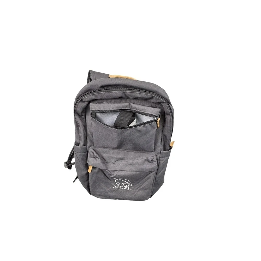 Houston Airports Backpack & Lunch Bag Set Gray Travel Laptop Work Bag